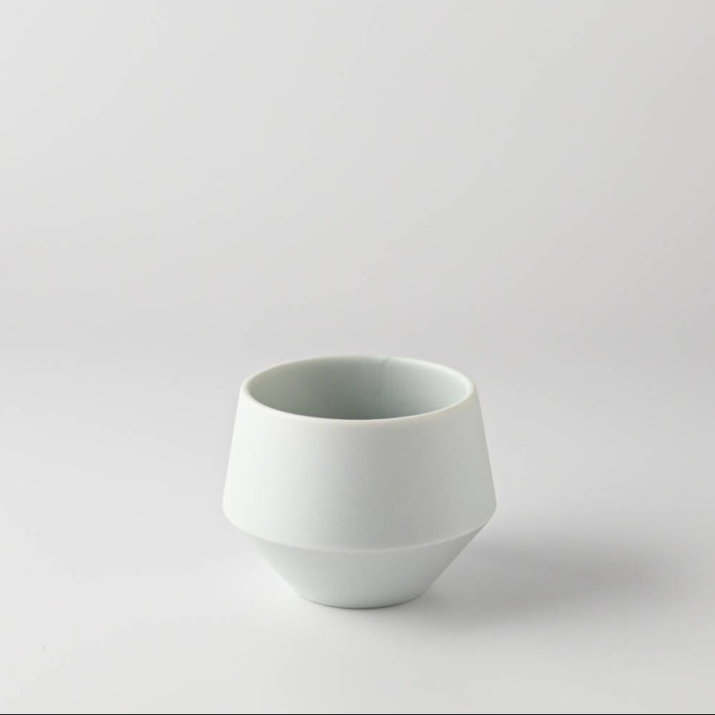 美濃燒|Frustum 陶瓷煎茶杯 白藍釉-杯壺器具-晋山窯ヤマツ-七時雜貨 700zakka