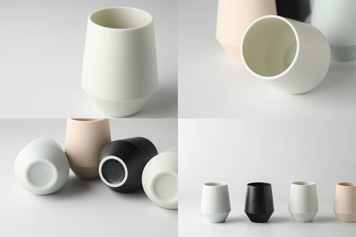 美濃燒|Frustum 陶瓷茶杯 白釉-杯壺器具-晋山窯ヤマツ-七時雜貨 700zakka
