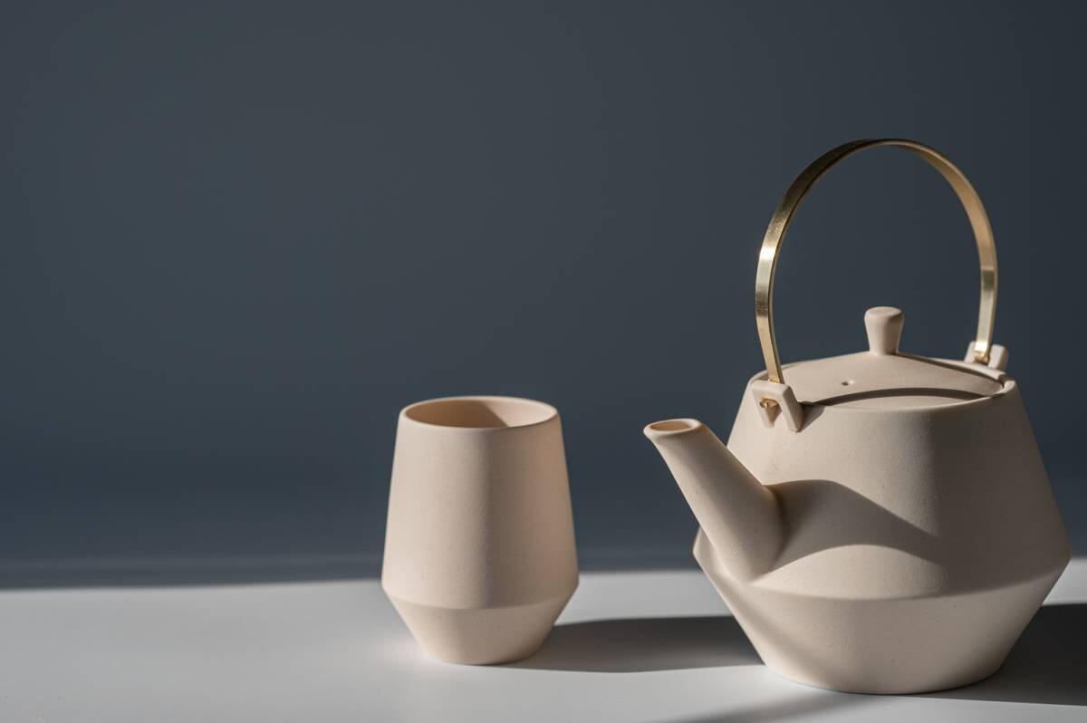 美濃燒|Frustum 陶瓷茶杯 白釉-杯壺器具-晋山窯ヤマツ-七時雜貨 700zakka