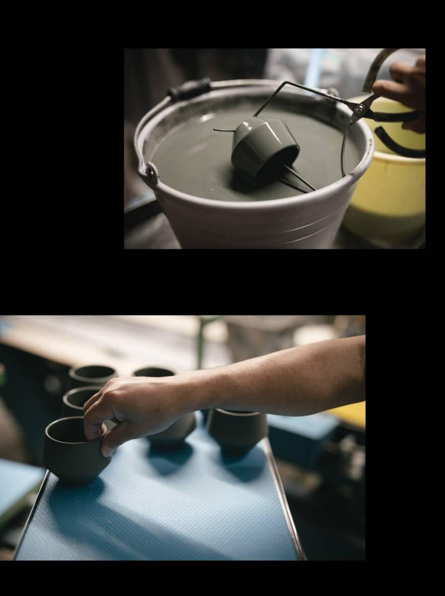 美濃燒|Frustum 陶瓷茶杯 白釉-杯壺器具-晋山窯ヤマツ-七時雜貨 700zakka