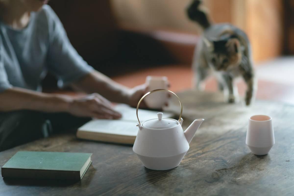 美濃燒|Frustum 陶瓷茶杯 白釉-杯壺器具-晋山窯ヤマツ-七時雜貨 700zakka