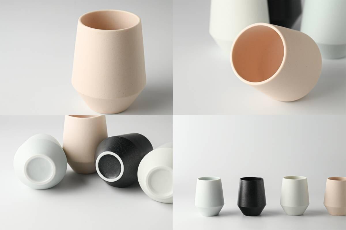 美濃燒|Frustum 陶瓷茶杯 素燒釉-杯壺器具-晋山窯ヤマツ-七時雜貨 700zakka