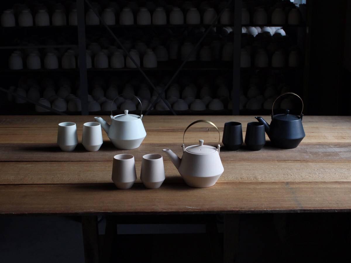 美濃燒|Frustum 陶瓷茶壺 素燒釉-茶道具-晋山窯ヤマツ-七時雜貨 700zakka