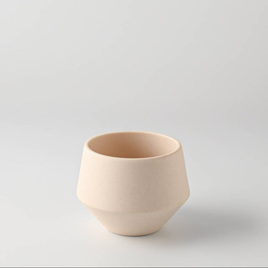 美濃燒|Frustum 陶瓷煎茶杯 素燒釉-杯壺器具-晋山窯ヤマツ-七時雜貨 700zakka