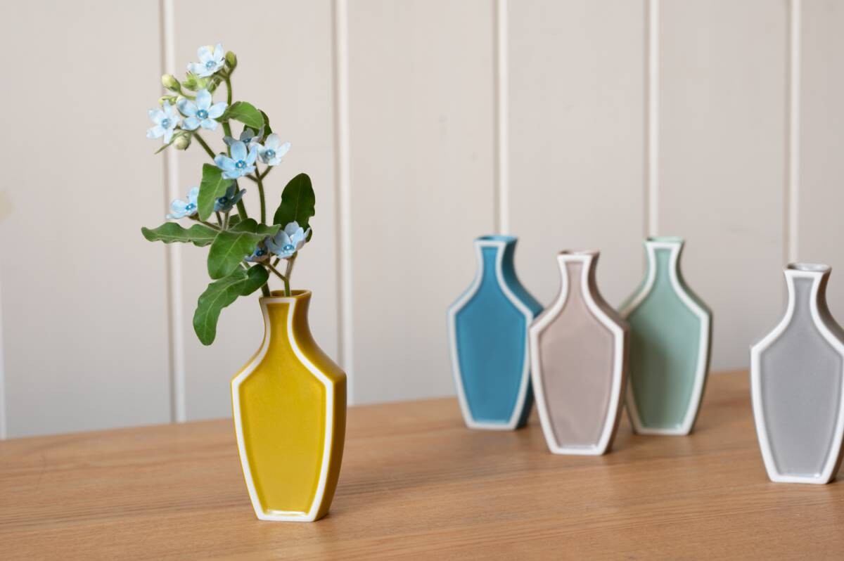 美濃燒|花色hanairo 陶瓷花瓶 青磁-家居佈置-小田陶器-七時雜貨 700zakka