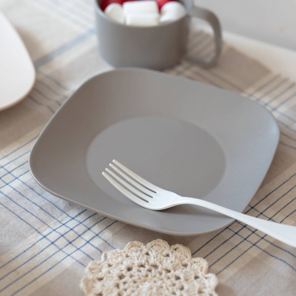 美濃燒|KONARE Moment 陶瓷方形碟 深灰色-餐桌食器-晋山窯ヤマツ-七時雜貨 700zakka