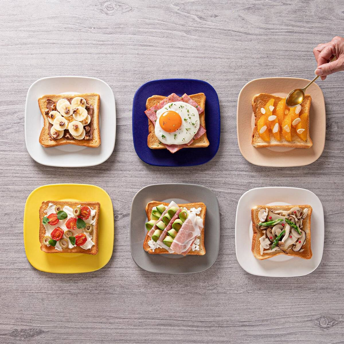 美濃燒|KONARE Moment 陶瓷方形碟 米色-餐桌食器-晋山窯ヤマツ-七時雜貨 700zakka