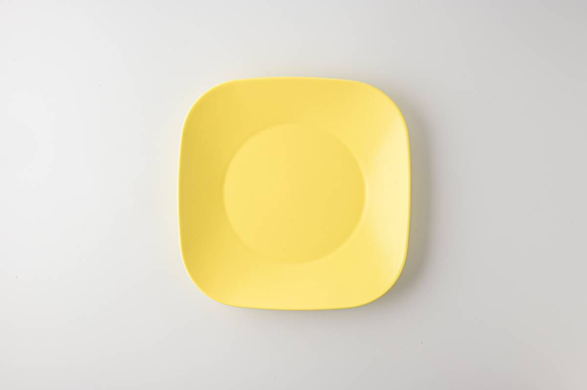 美濃燒|KONARE Moment 陶瓷方形碟 黃色-餐桌食器-晋山窯ヤマツ-七時雜貨 700zakka