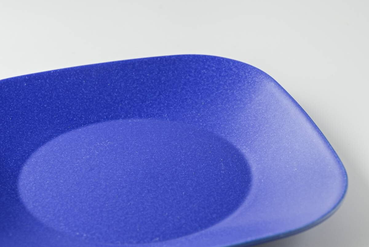 美濃燒|KONARE Moment 陶瓷方形碟 藍色-餐桌食器-晋山窯ヤマツ-七時雜貨 700zakka