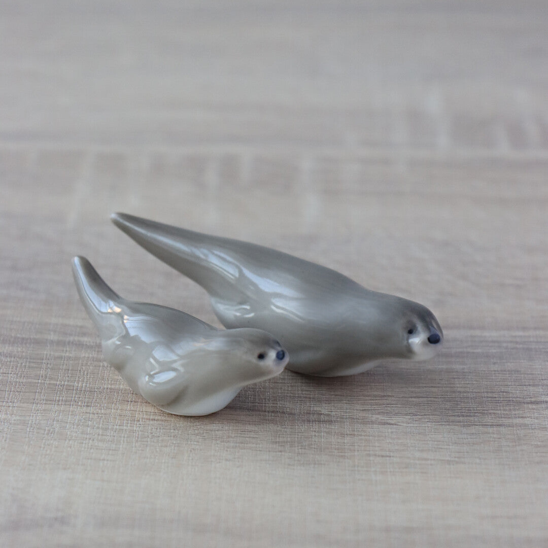 有田燒|水獺親子陶瓷筷子架-餐桌食器-北川美宣窯-七時雜貨 700zakka