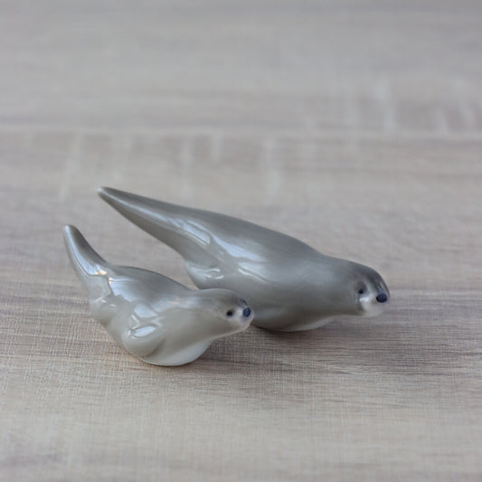 有田燒|水獺親子陶瓷筷子架-餐桌食器-北川美宣窯-七時雜貨 700zakka