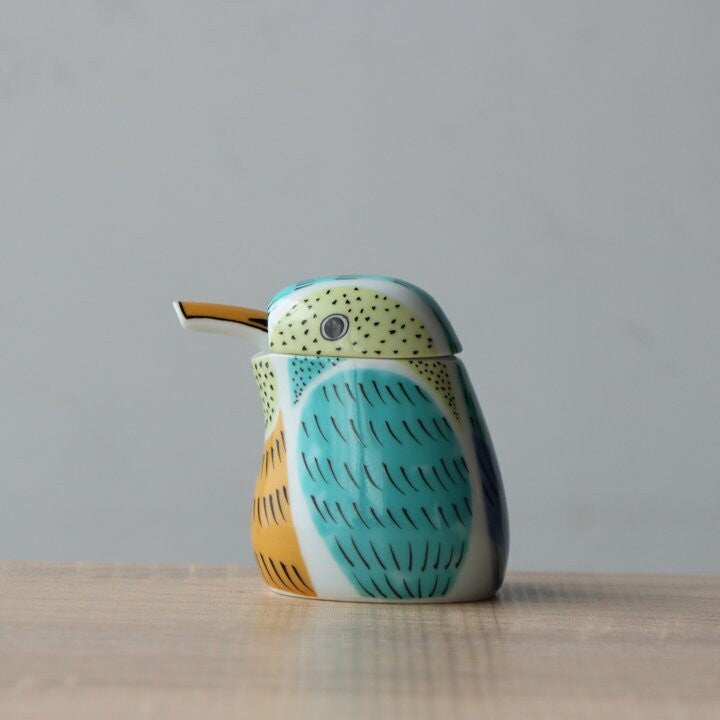 有田燒|陶瓷醬油瓶 翠鳥-廚房用品-幸楽窯-七時雜貨 700zakka