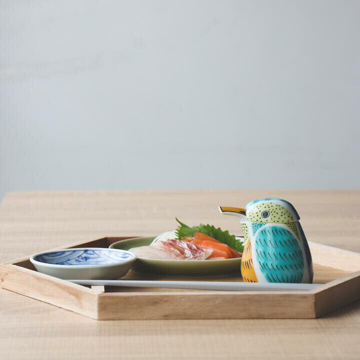 有田燒|陶瓷醬油瓶 翠鳥-廚房用品-幸楽窯-七時雜貨 700zakka