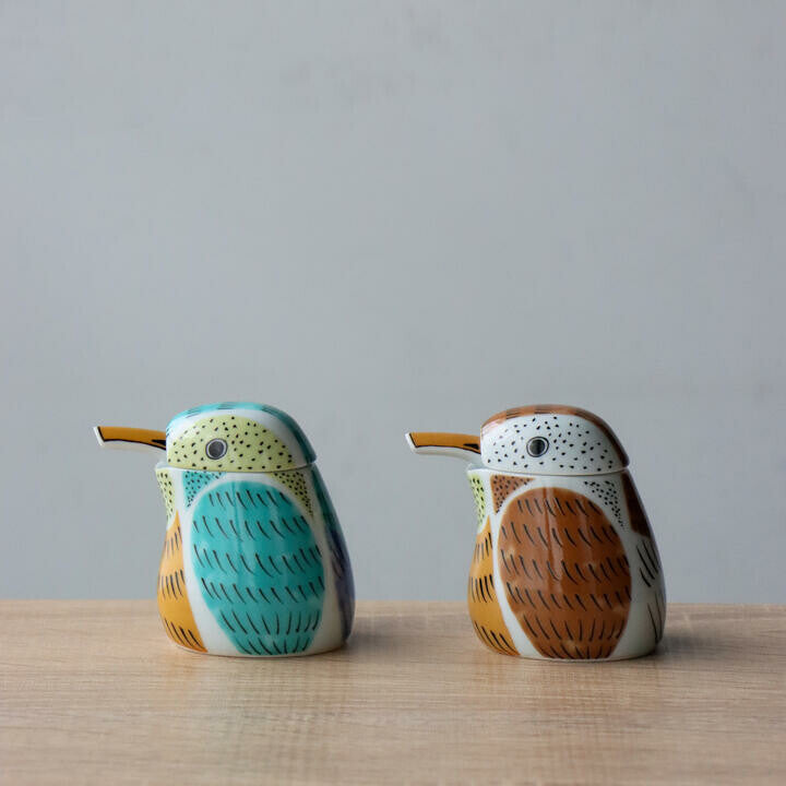 有田燒|陶瓷醬油瓶 翠鳥-廚房用品-幸楽窯-七時雜貨 700zakka