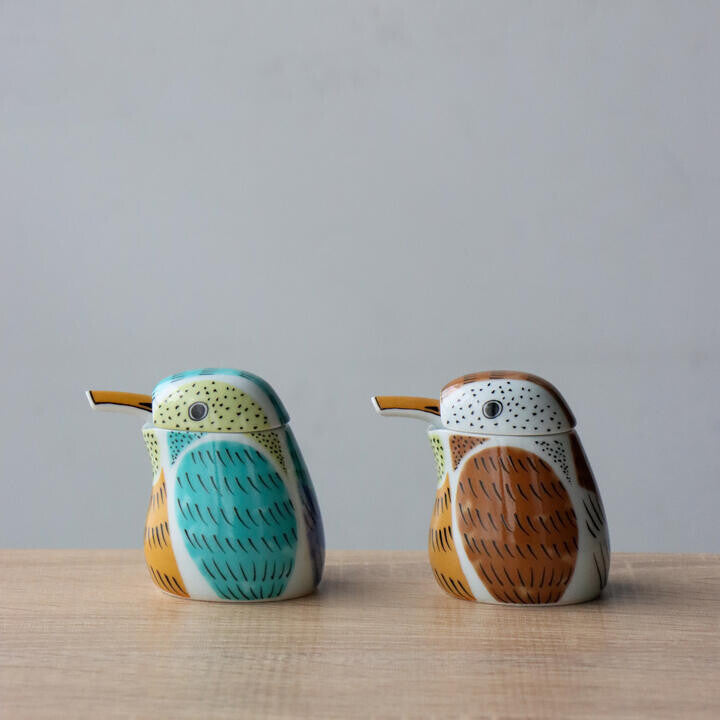 有田燒|陶瓷醬油瓶 麻雀-廚房用品-幸楽窯-七時雜貨 700zakka