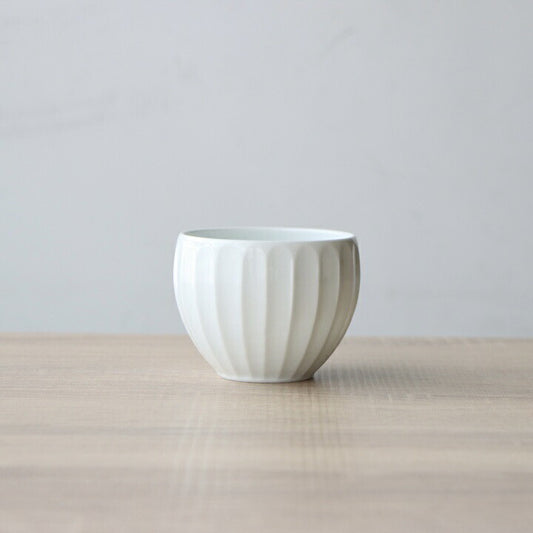 波佐見燒|竹林彫手工白瓷茶杯-杯壺器具-一真窯-七時雜貨 700zakka