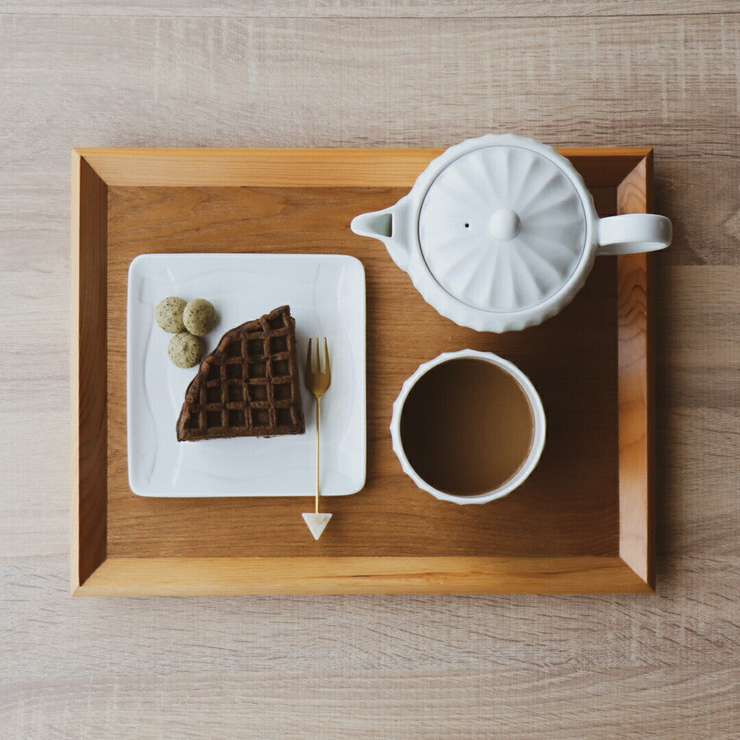 波佐見燒|竹林彫手工白瓷茶壺-茶道具-一真窯-七時雜貨 700zakka