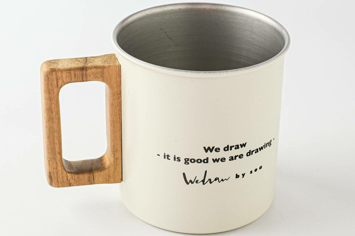 Wedraw by Sea 不鏽鋼木柄馬克杯 熊-杯壺器具-高桑金属-七時雜貨 700zakka