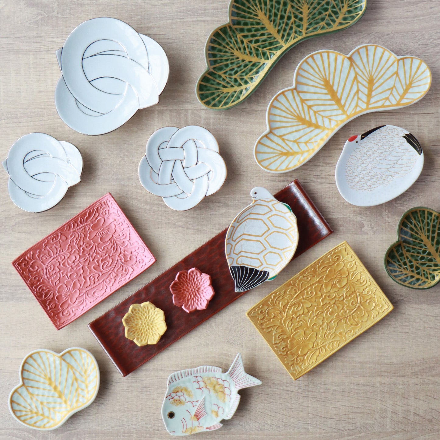 有田燒|水引梅結陶瓷碟 11cm/15cm-餐桌食器-田清窯-七時雜貨 700zakka