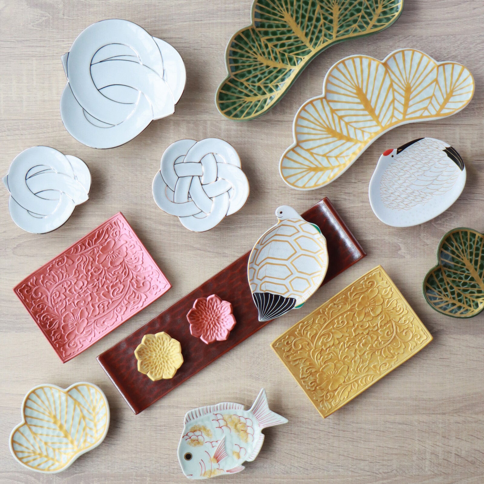 有田燒|水引梅結陶瓷碟 11cm/15cm-餐桌食器-田清窯-七時雜貨 700zakka