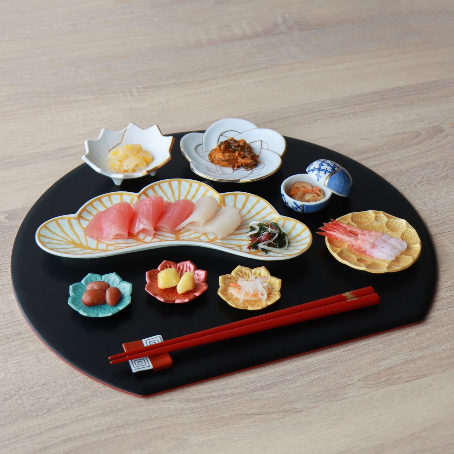 有田燒|水引梅結陶瓷碟 11cm/15cm-餐桌食器-田清窯-七時雜貨 700zakka