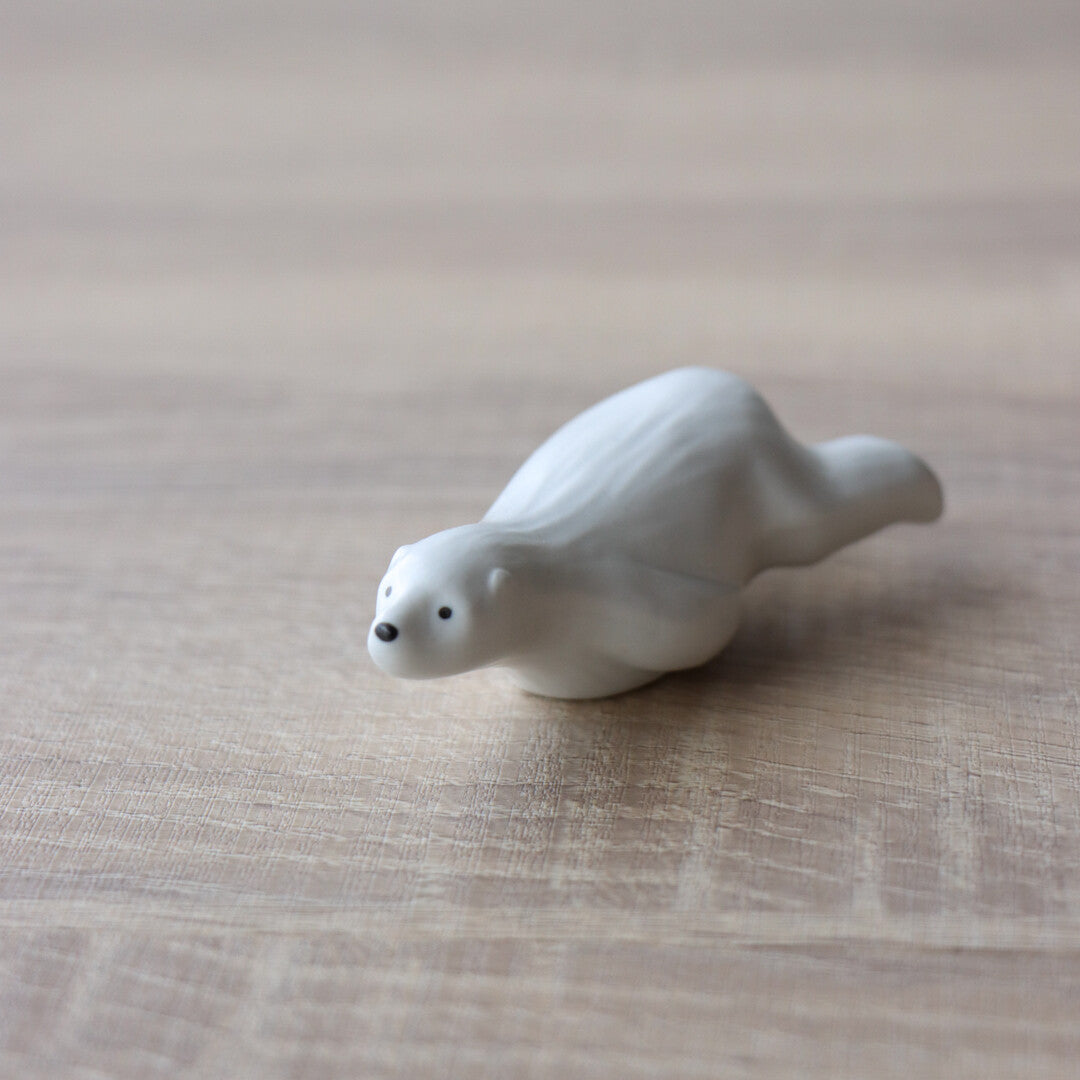 有田燒|北極熊陶瓷筷子架-餐桌食器-北川美宣窯-七時雜貨 700zakka