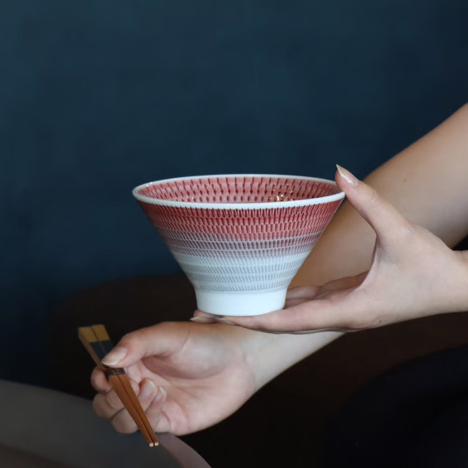 波佐見燒|富士山陶瓷飯碗 2色-餐桌食器-一真窯-七時雜貨 700zakka