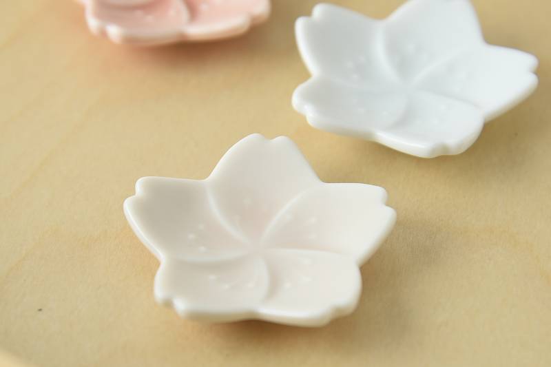 美濃燒|五色櫻花箸置筷子架禮盒組-餐桌食器-深山 miyama-七時雜貨 700zakka