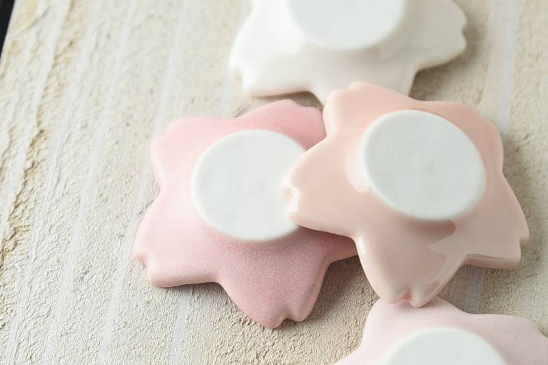 美濃燒|五色櫻花箸置筷子架禮盒組-餐桌食器-深山 miyama-七時雜貨 700zakka