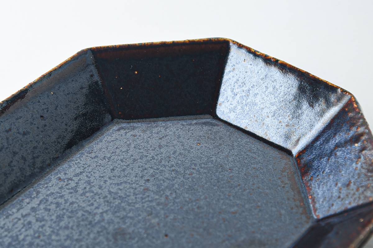 美濃燒|angle手工八角陶瓷長盤 棕色-餐桌食器-寿山窯-七時雜貨 700zakka