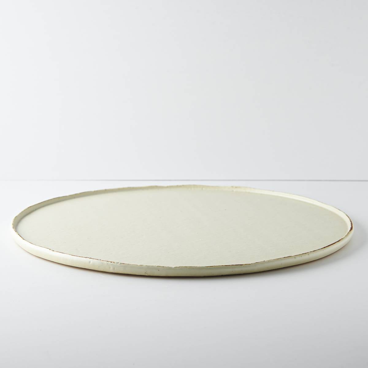 美濃燒|branche手工陶瓷圓盤 香草白-餐桌食器-寿山窯-七時雜貨 700zakka