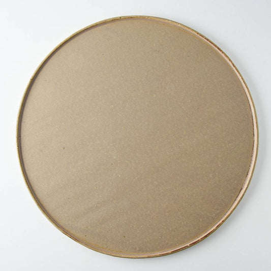 美濃燒|branche手工陶瓷圓盤 摩卡棕-餐桌食器-寿山窯-七時雜貨 700zakka