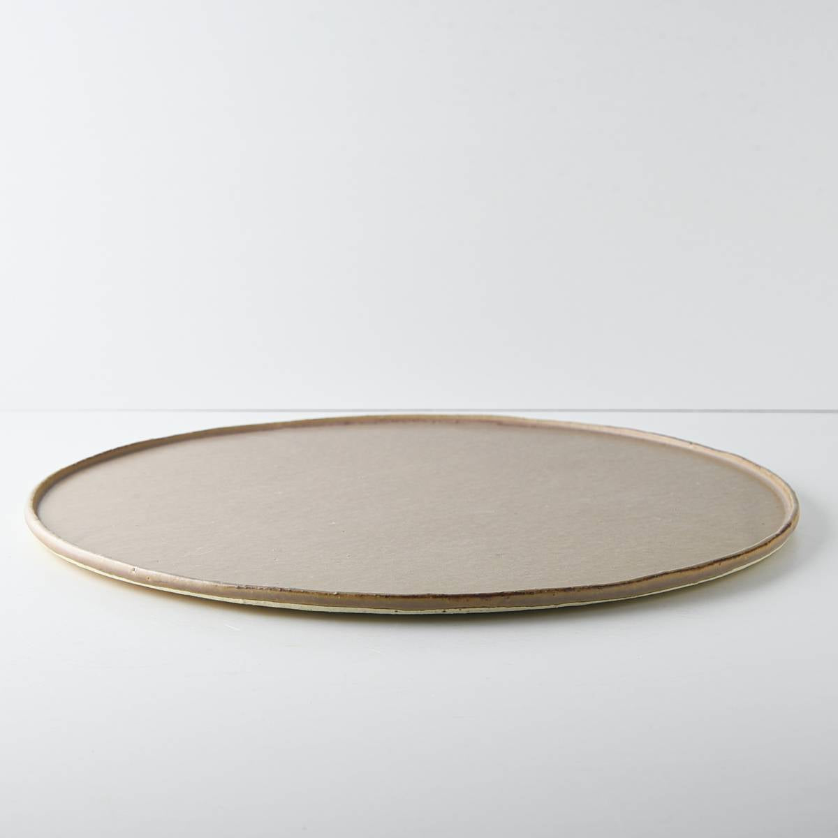 美濃燒|branche手工陶瓷圓盤 摩卡棕-餐桌食器-寿山窯-七時雜貨 700zakka