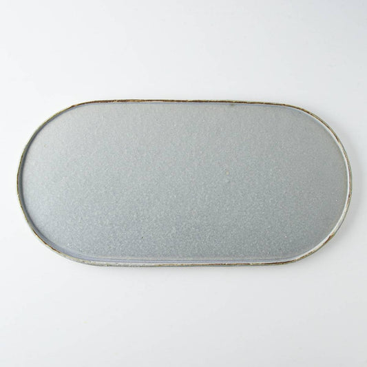 美濃燒|branche手工橢圓陶瓷長盤 薰衣草-餐桌食器-寿山窯-七時雜貨 700zakka