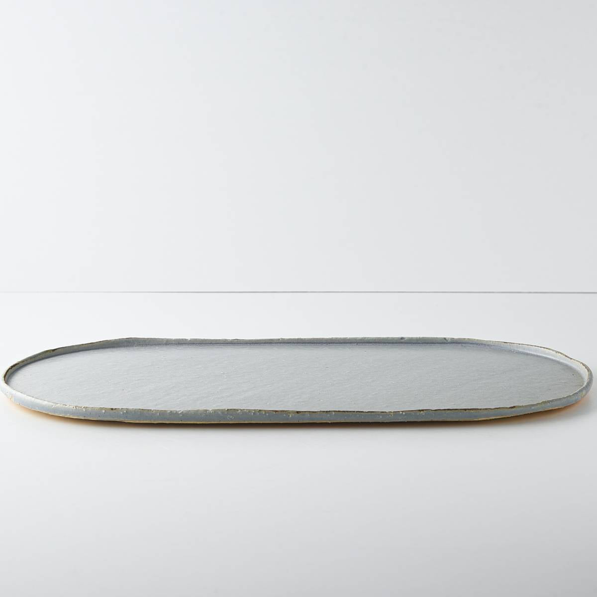 美濃燒|branche手工橢圓陶瓷長盤 薰衣草-餐桌食器-寿山窯-七時雜貨 700zakka
