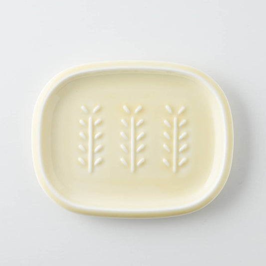 美濃燒|Crust陶瓷肥皂碟 黃色-浴室用品-深山 miyama-七時雜貨 700zakka