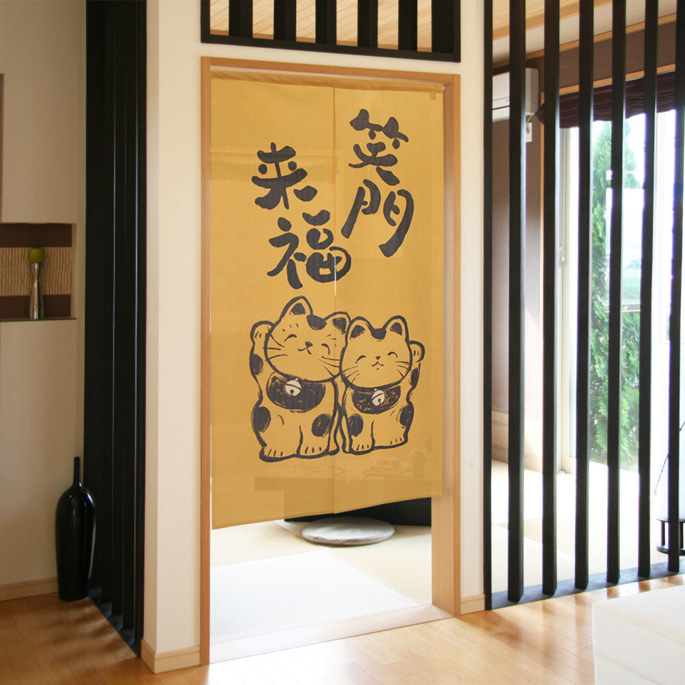 日式門簾|笑門來福招財貓-家居佈置-COSMOS-七時雜貨 700zakka