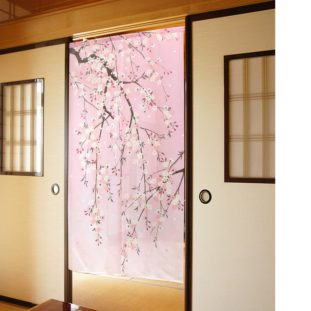 日式門簾|垂枝櫻花-家居佈置-COSMOS-七時雜貨 700zakka