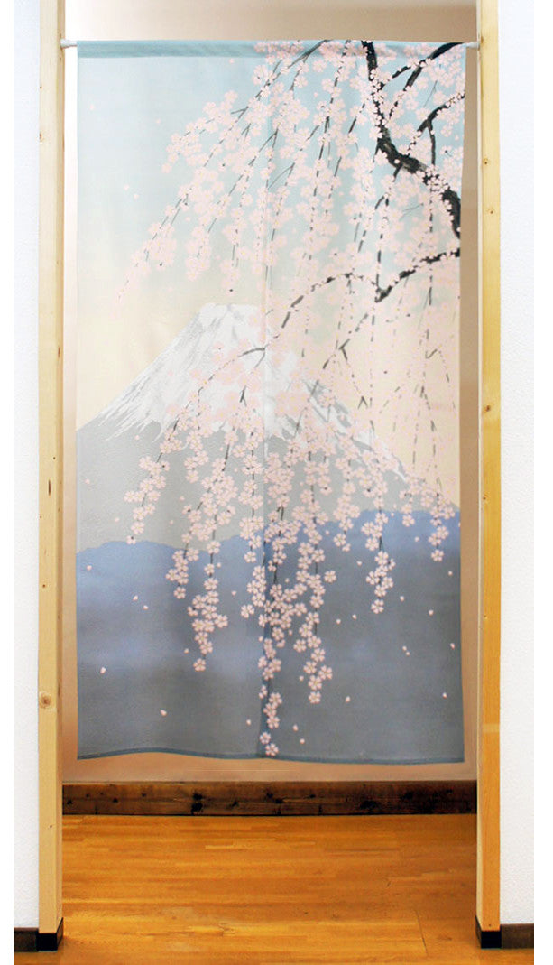 日式門簾|春季富士山-家居佈置-COSMOS-七時雜貨 700zakka