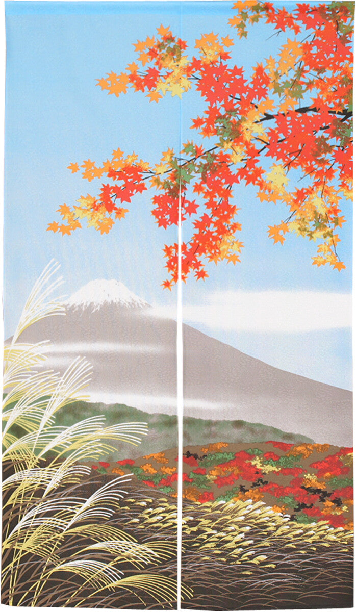 日式門簾|秋季富士山-家居佈置-COSMOS-七時雜貨 700zakka