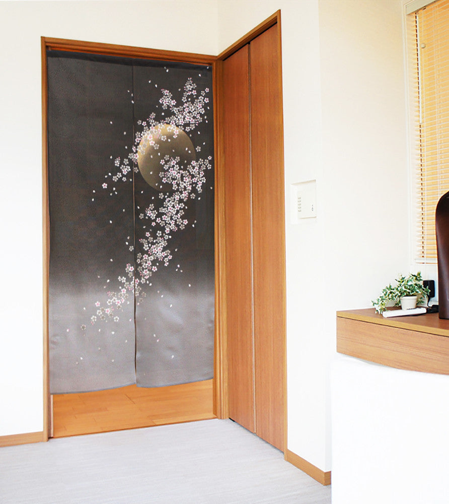 日式門簾|月見櫻-家居佈置-COSMOS-七時雜貨 700zakka