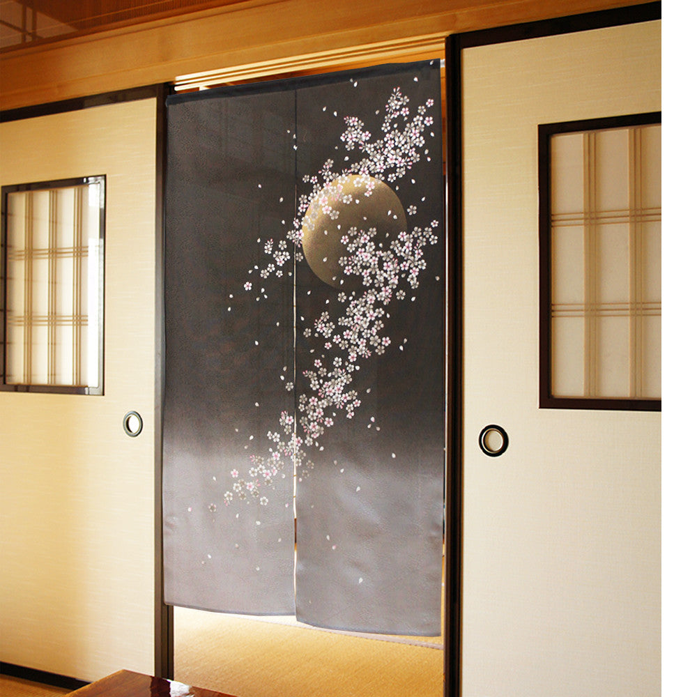 日式門簾|月見櫻-家居佈置-COSMOS-七時雜貨 700zakka