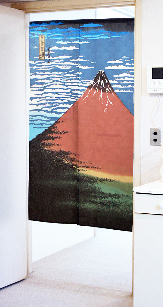 日式門簾|浮世繪 富嶽三十六景 凱風快晴-家居佈置-COSMOS-七時雜貨 700zakka