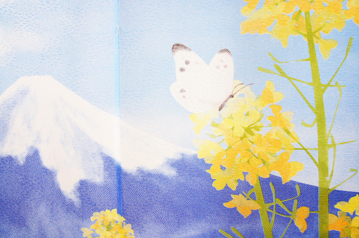 日式門簾|油菜花與富士-家居佈置-COSMOS-七時雜貨 700zakka