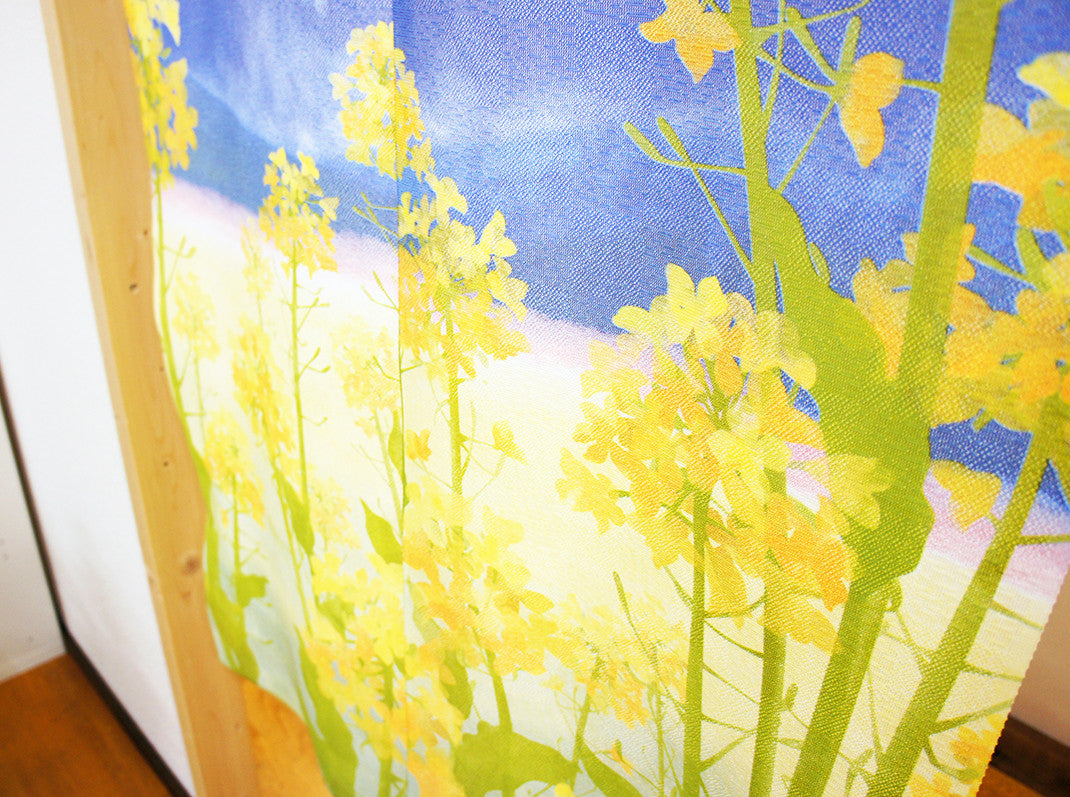 日式門簾|油菜花與富士-家居佈置-COSMOS-七時雜貨 700zakka