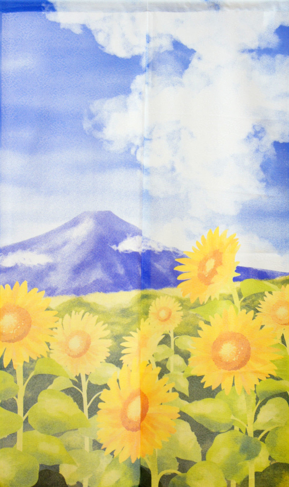 日式門簾|向日葵與富士-家居佈置-COSMOS-七時雜貨 700zakka