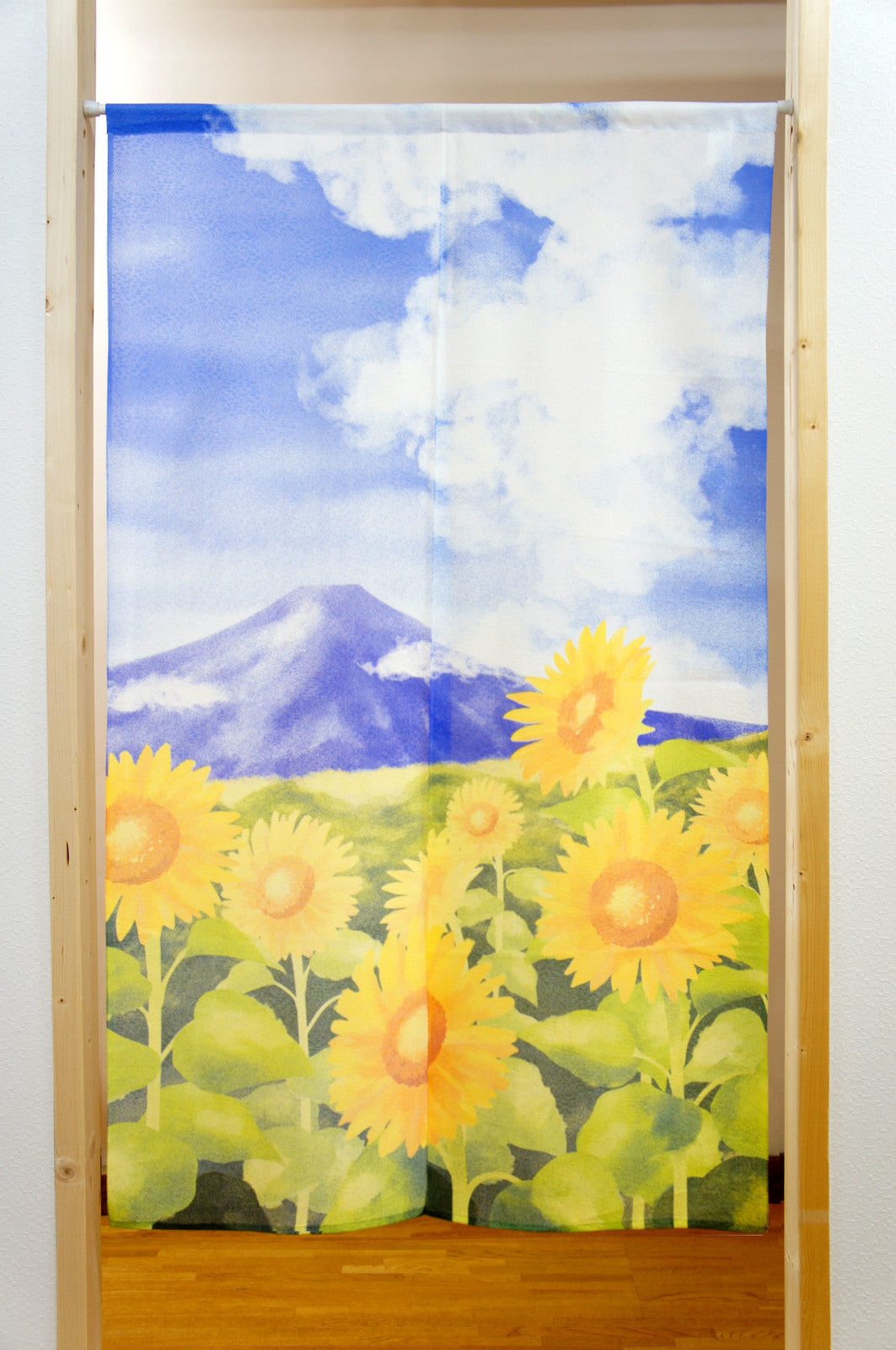 日式門簾|向日葵與富士-家居佈置-COSMOS-七時雜貨 700zakka