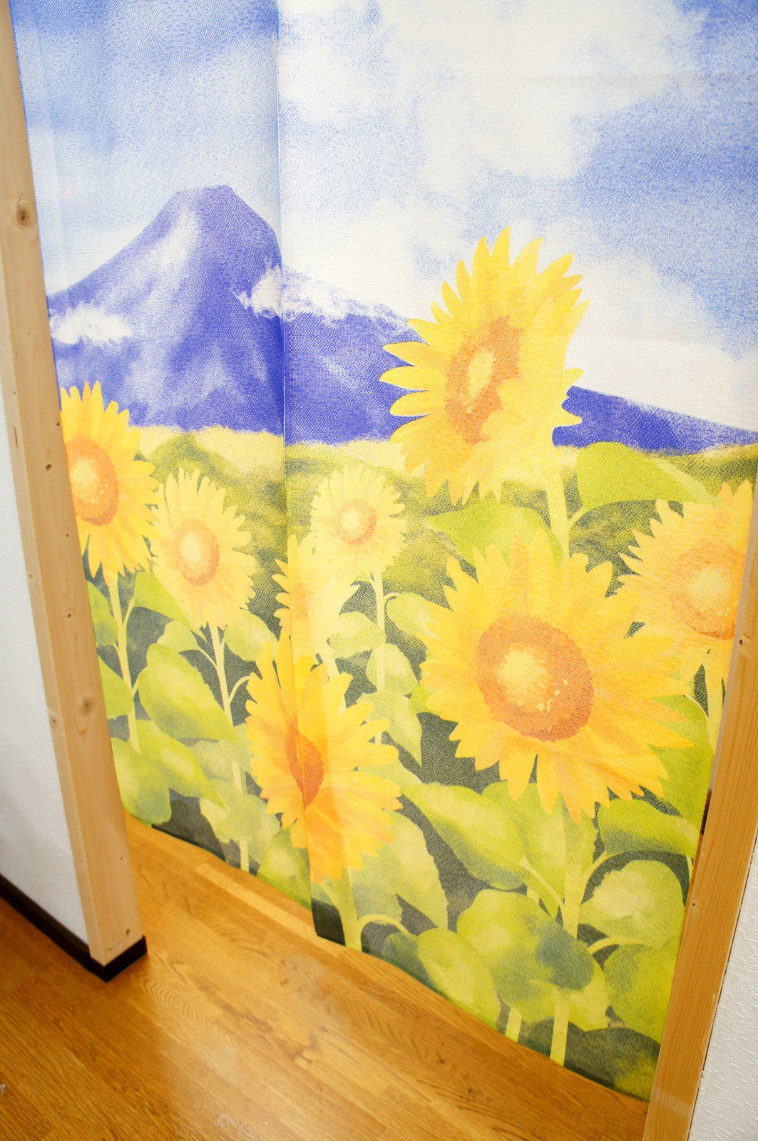 日式門簾|向日葵與富士-家居佈置-COSMOS-七時雜貨 700zakka