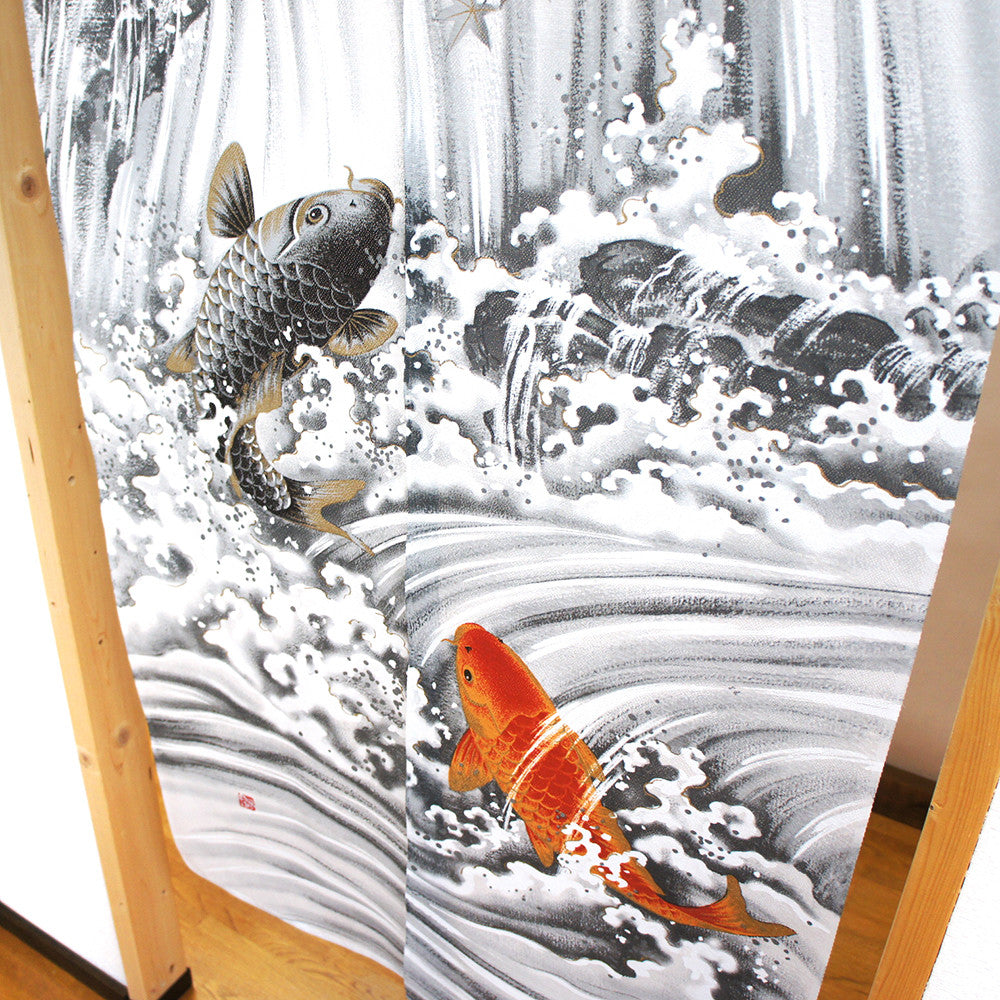 日式門簾|鯉魚瀑布-家居佈置-COSMOS-七時雜貨 700zakka