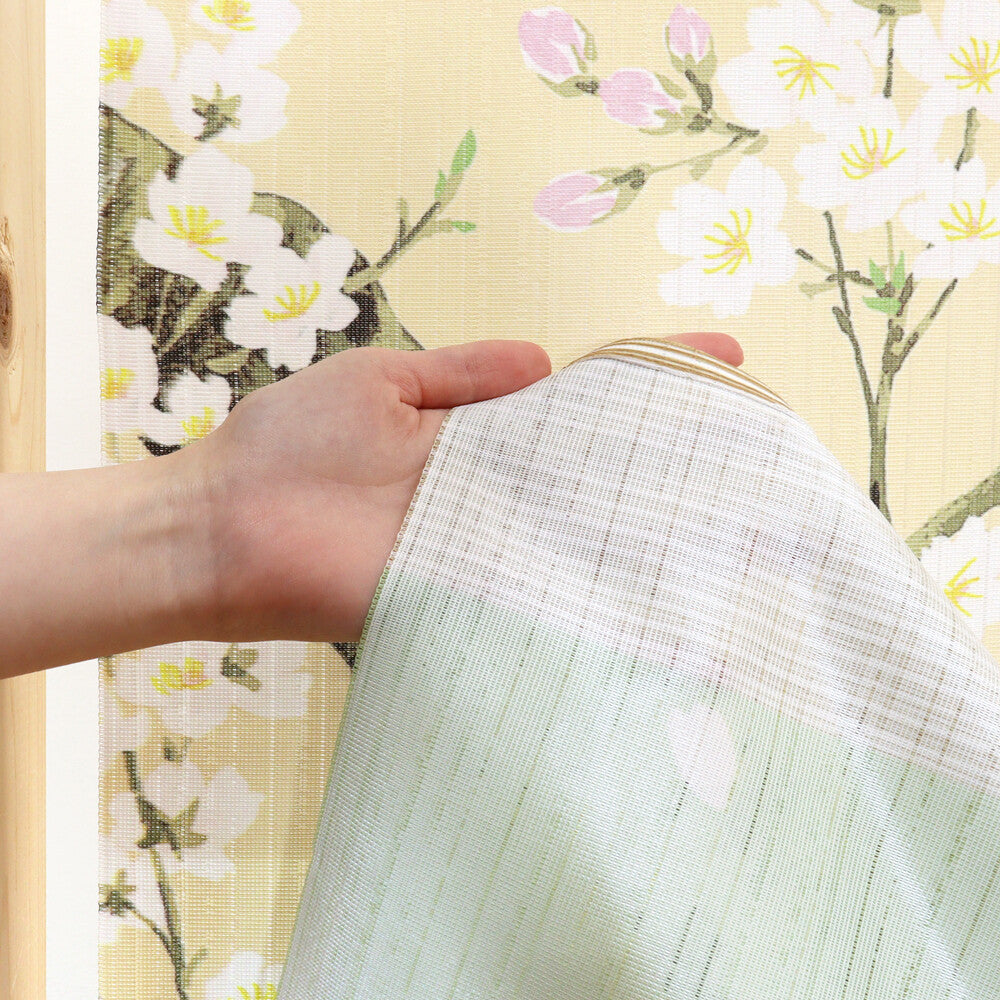 日式門簾|被櫻花圍繞的貓 加長版-家居佈置-COSMOS-七時雜貨 700zakka